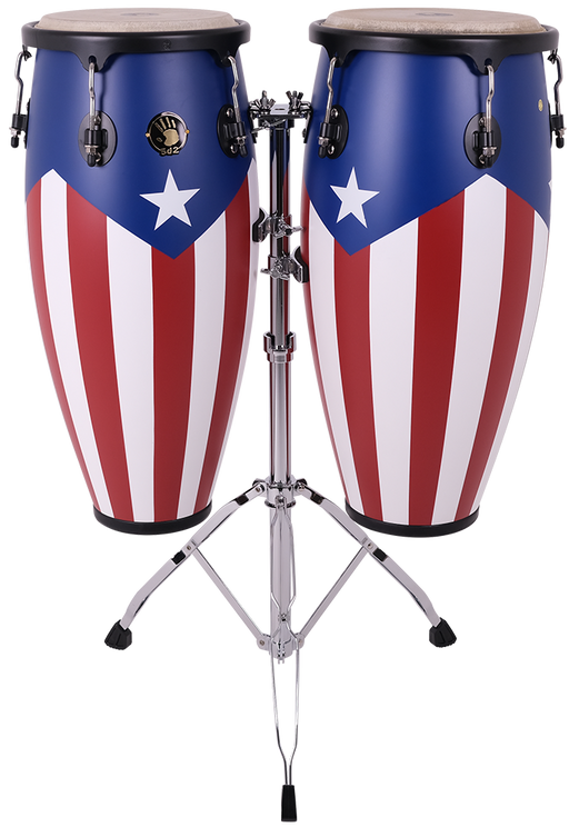 5d2 Percussion Congas 10" & 11" w/Basket Stand PR Flag (AVAILABLE FOR PICKUP AT STORE)