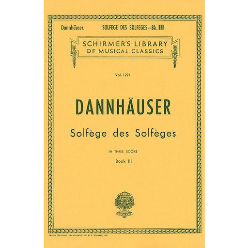 Dannhauser Book 3 Solfège des Solfèges
