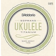 D'Addario EJ87S t2 Titanium Soprano Ukulele Strings