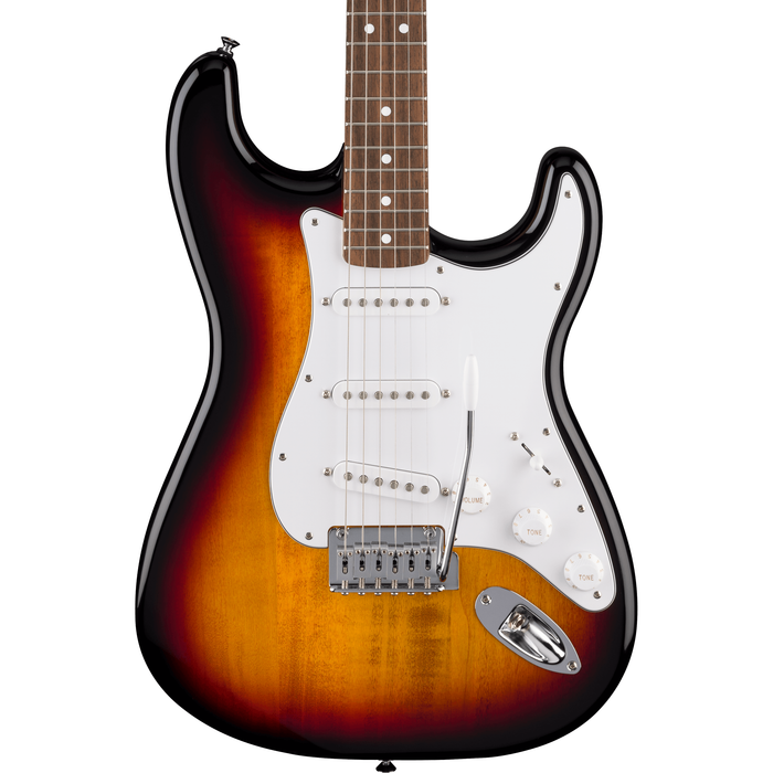 Fender Standard Stratocaster®, Laurel Fingerboard, White Pickguard, 3-Color Sunburst