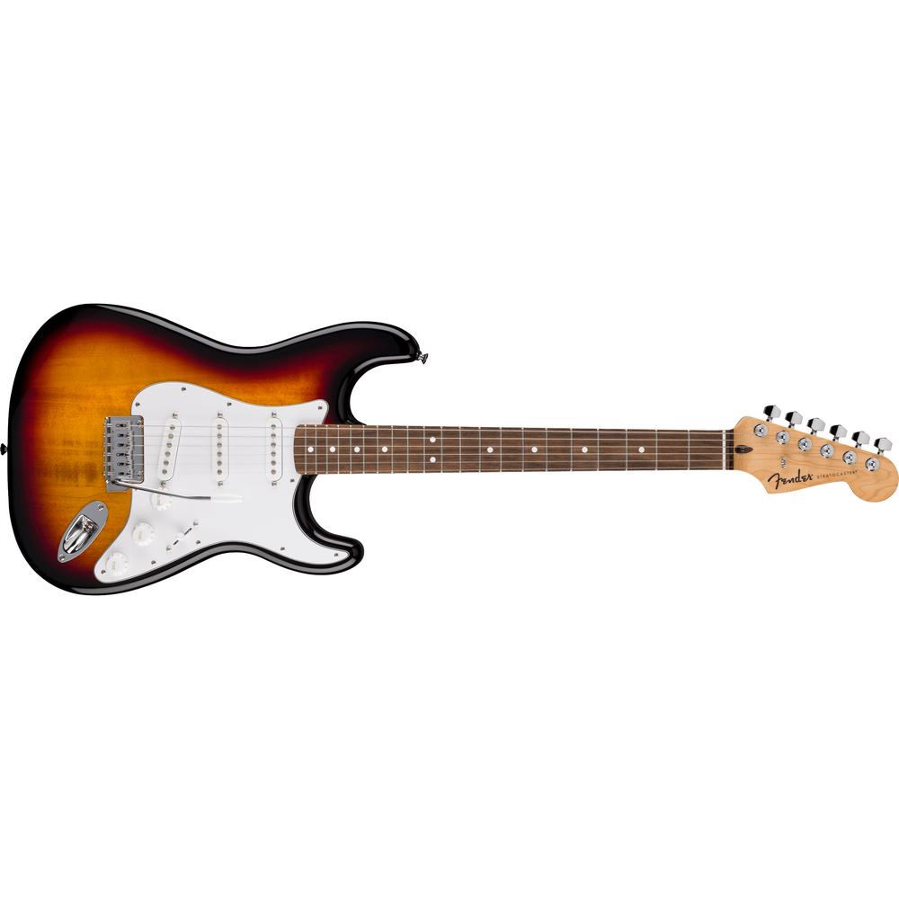 Fender Standard Stratocaster®, Laurel Fingerboard, White Pickguard, 3-Color Sunburst