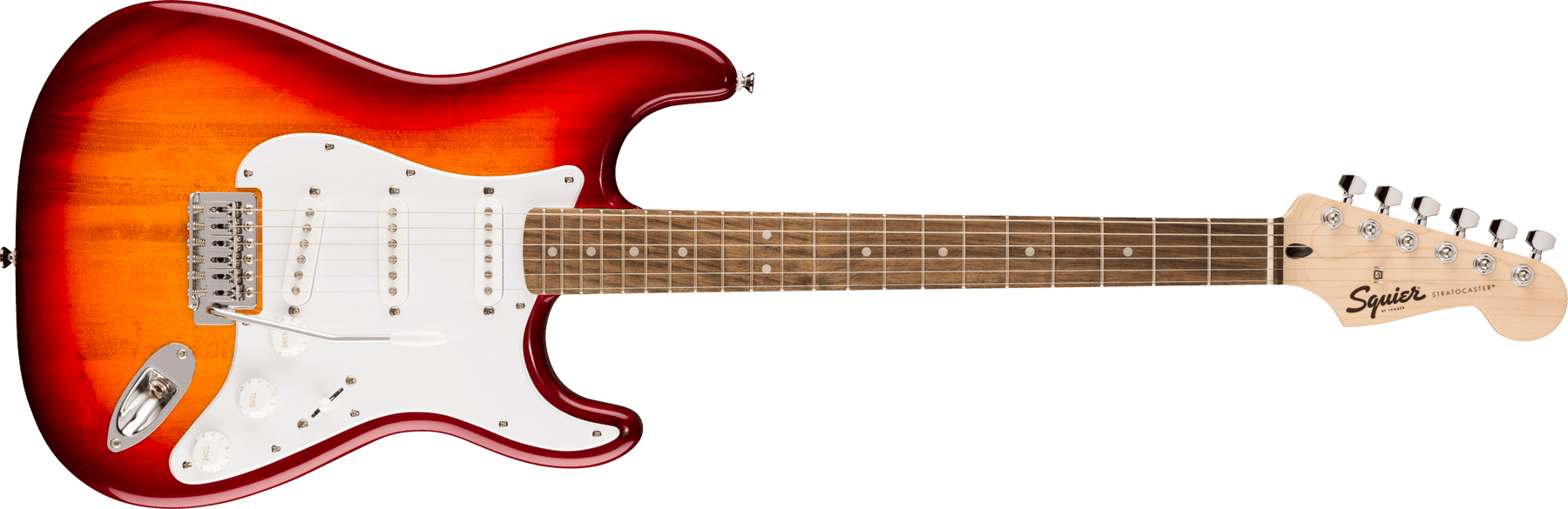 Squier Sonic® Stratocaster®, Laurel Fingerboard, White Pickguard, Sienna Sunburst