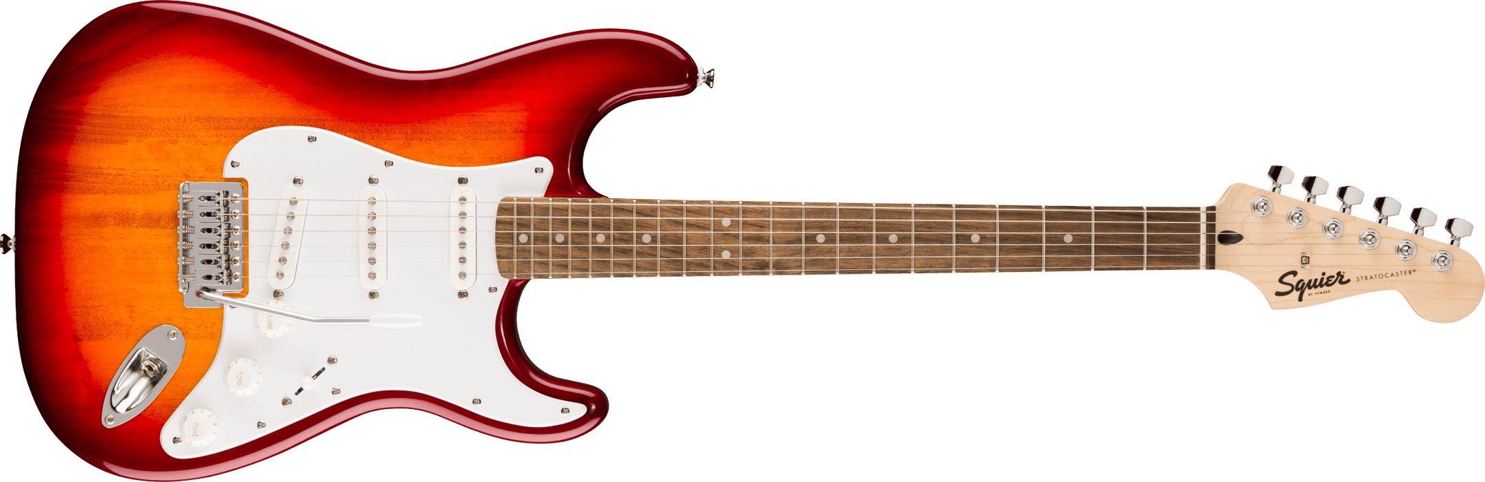 Squier Sonic® Stratocaster®, Laurel Fingerboard, White Pickguard, Sienna Sunburst
