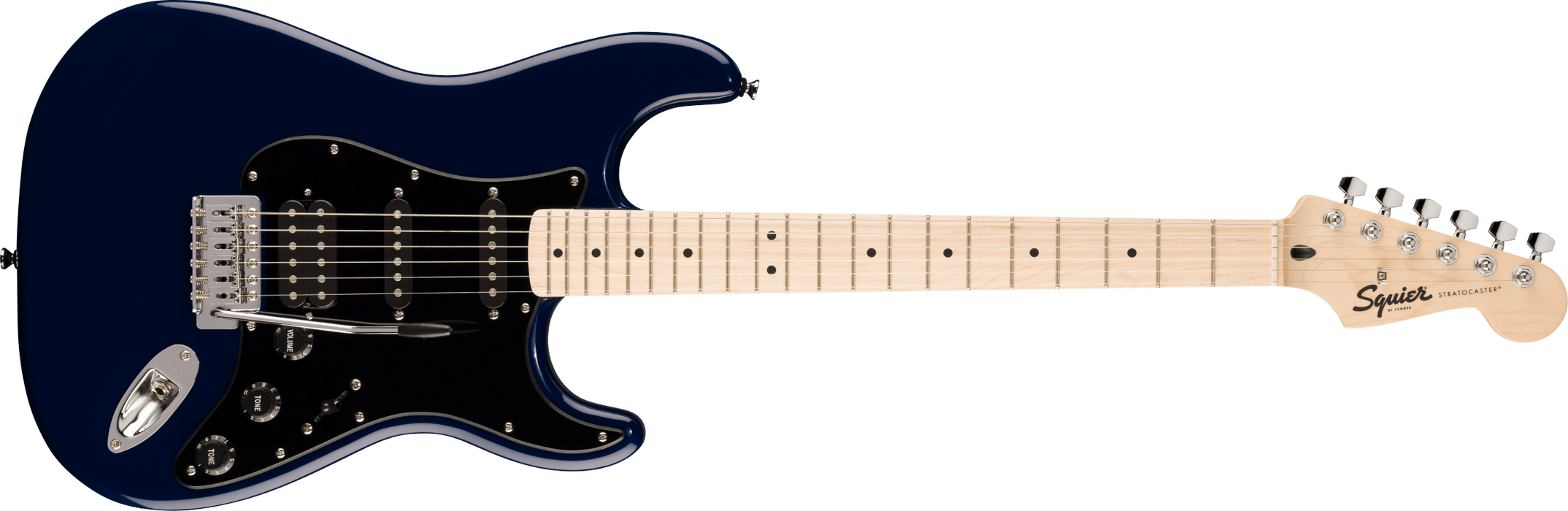 Squier Sonic® Stratocaster® HSS, Maple Fingerboard, Black Pickguard, Midnight Blue