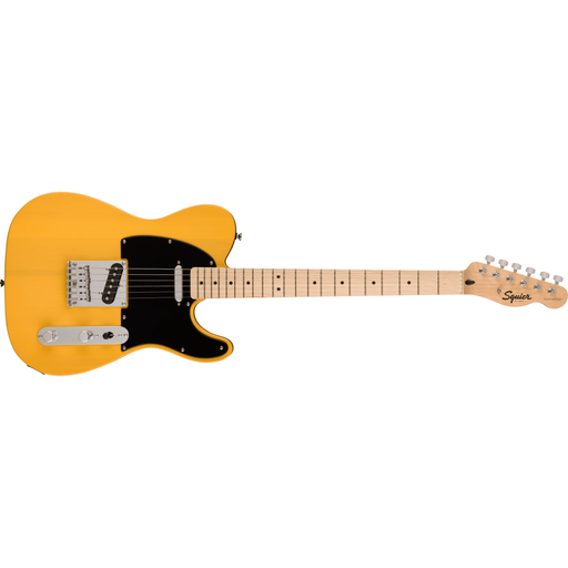 Squier Sonic® Telecaster®, Maple Fingerboard, Black Pickguard, Butterscotch Blonde