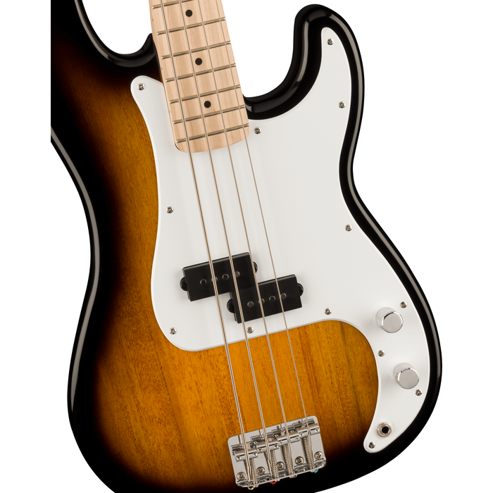 Squier Sonic® Precision Bass®, Maple Fingerboard, White Pickguard, 2-Color Sunburst