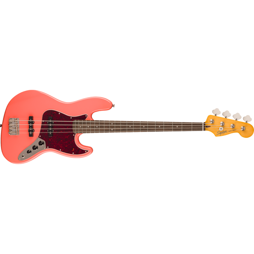 Squier Classic Vibe™ '60s Jazz Bass®, Laurel Fingerboard, Tortoishell Pickguard, Tahitian Coral