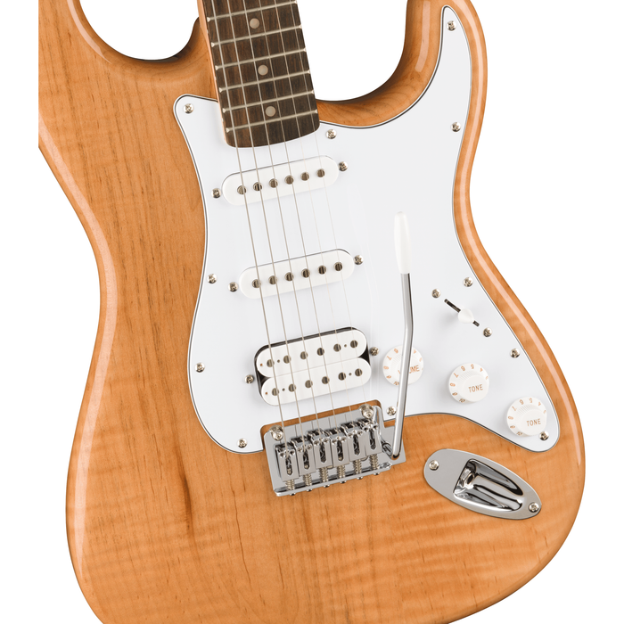 Fender Squire FSR Affinity Series™ Stratocaster® HSS, Laurel Fingerboard, White Pickguard, Natural