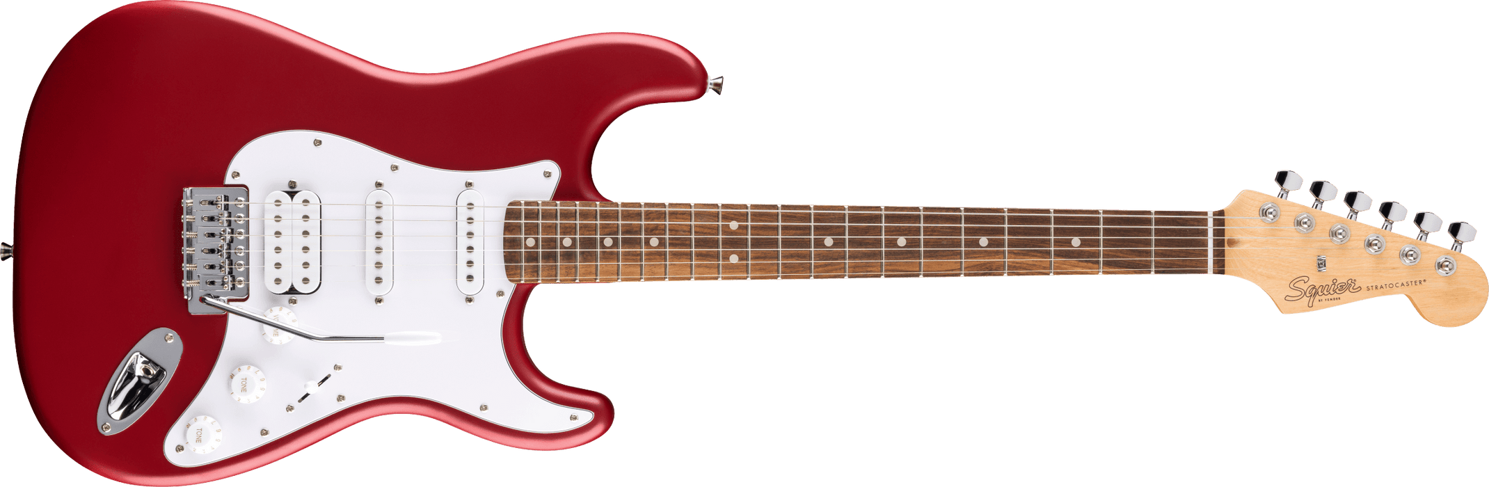 Squier Debut Collection™ Stratocaster® HSS, Laurel Fingerboard, White Pickguard, Dakota Red