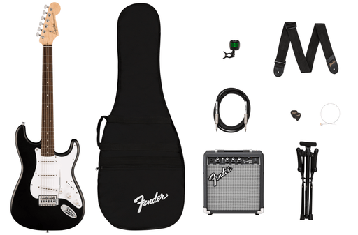 Squier  Debut Collection™ Stratocaster® Electric Guitar Pack, Black, 120V