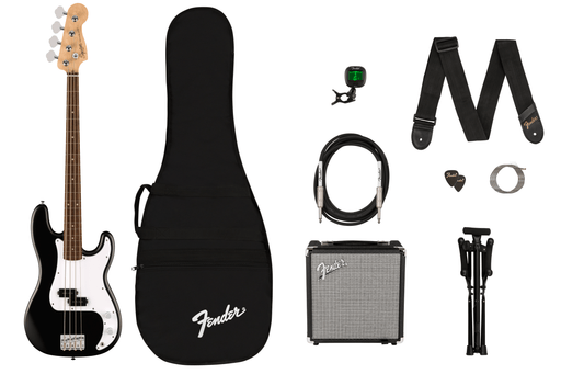 Squire Debut Collection™ Precision Bass® Electric Bass Pack, Black, 120V