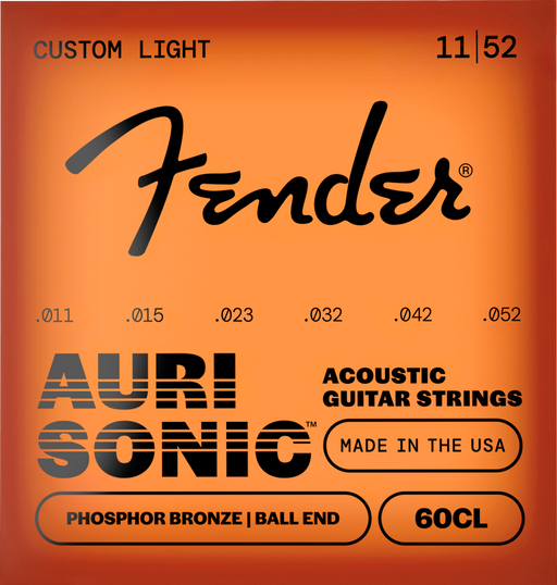 Fender AuriSonic™ 60XL Acoustic Guitar Strings, Phosphor Bronze, Gauges .011-.052