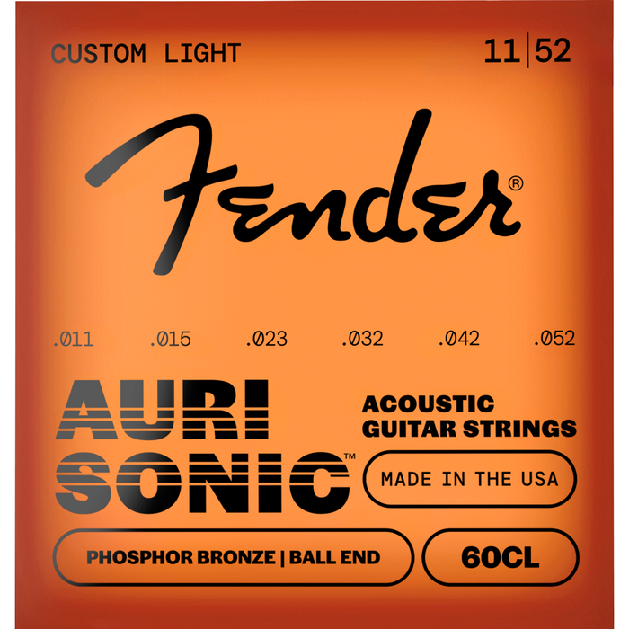 Fender AuriSonic™ 60XL Acoustic Guitar Strings, Phosphor Bronze, Gauges .011-.052