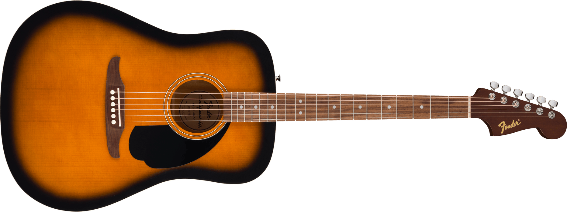 Fender California Debut Redondo™, Spruce Top, Black Pickguard, 2-Color Sunburst