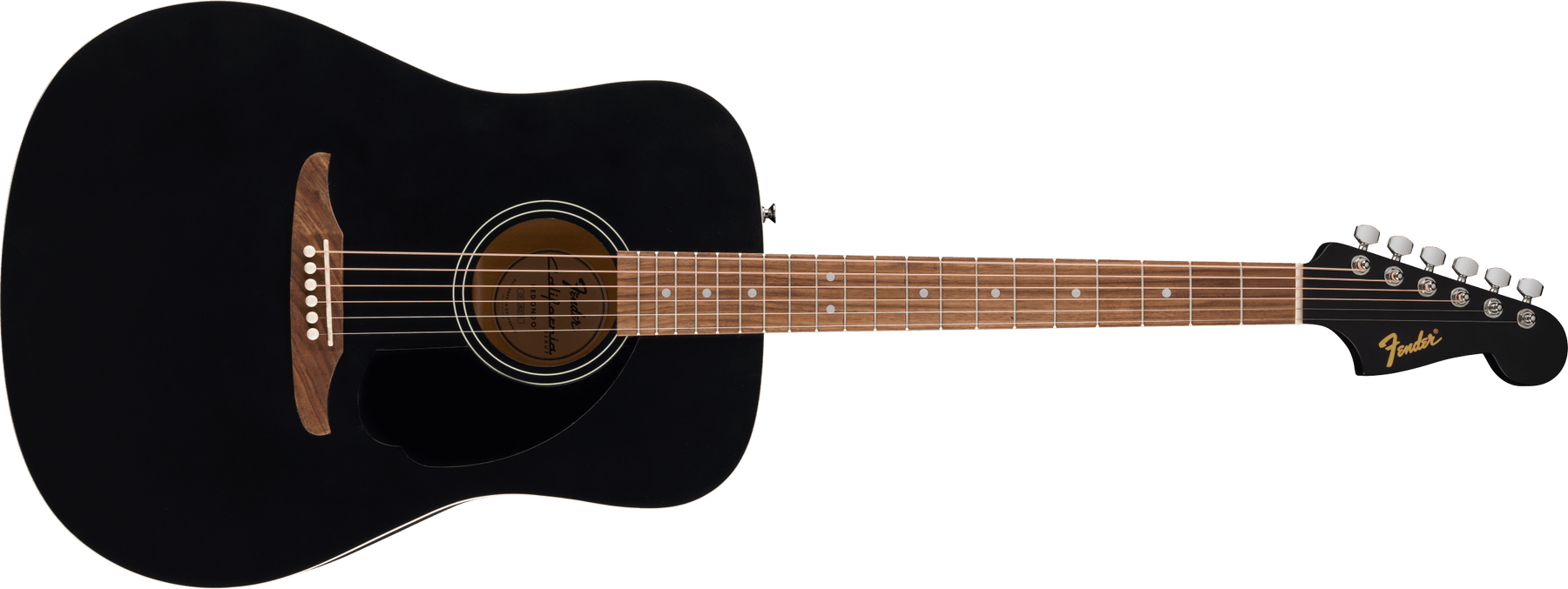 Fender California Debut Redondo™, Spruce Top, Black Pickguard, 2-Color Black