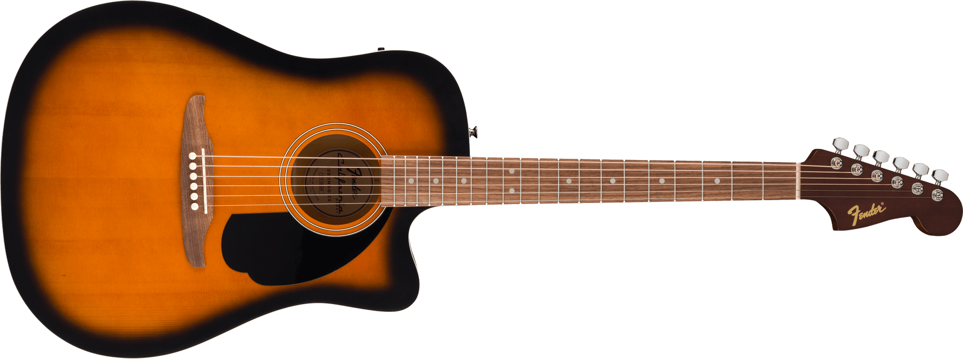 Fender California Debut Redondo™ CE, Spruce Top, Black Pickguard, 2-Color Sunburst