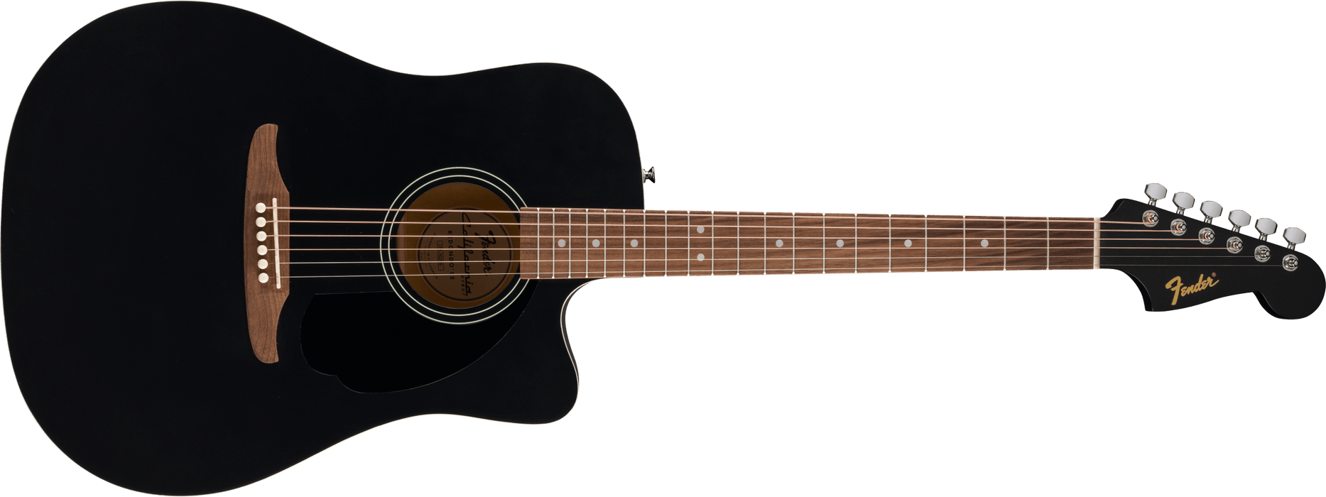 Fender California Debut Redondo™ CE, Spruce Top, Black Pickguard, Black