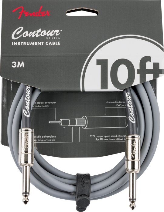 Fender Contour™ 10' Cable, Lake Inca Silver