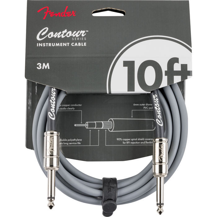Fender Contour™ 10' Cable, Lake Inca Silver
