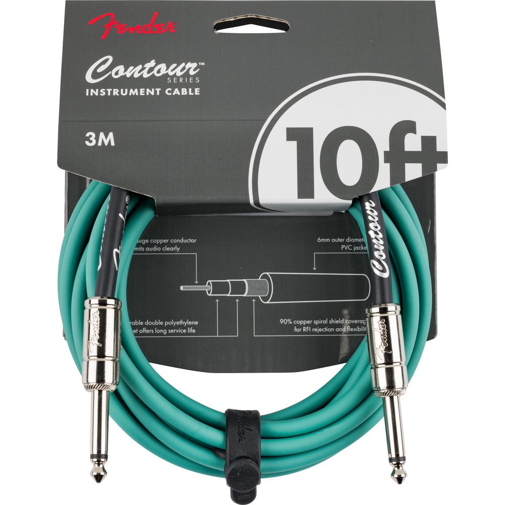 Fender Contour™ 10' Cable, Sherwood Green