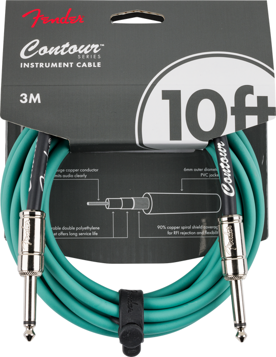 Fender Contour™ 10' Cable, Sherwood Green