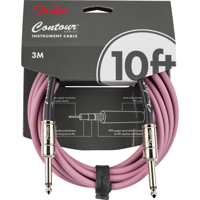 Fender Contour™ 10' Cable, Burgundy Mist