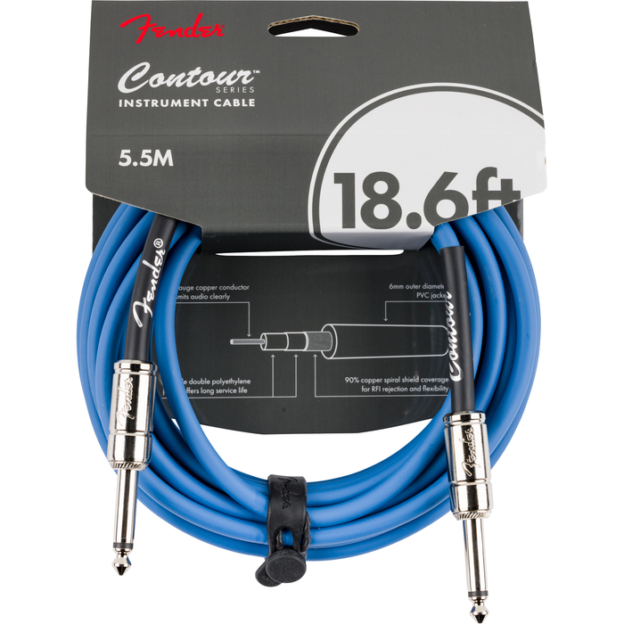 Fender Contour™ 18' Cable, Lake Placid Blue