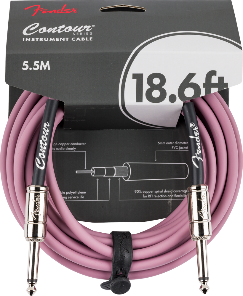 Fender Contour™ 18' Cable, Lake Burgundy Mist