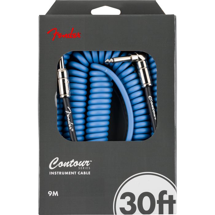 Fender Contour™ 30' Coiled Cable, Lake Placid Blue