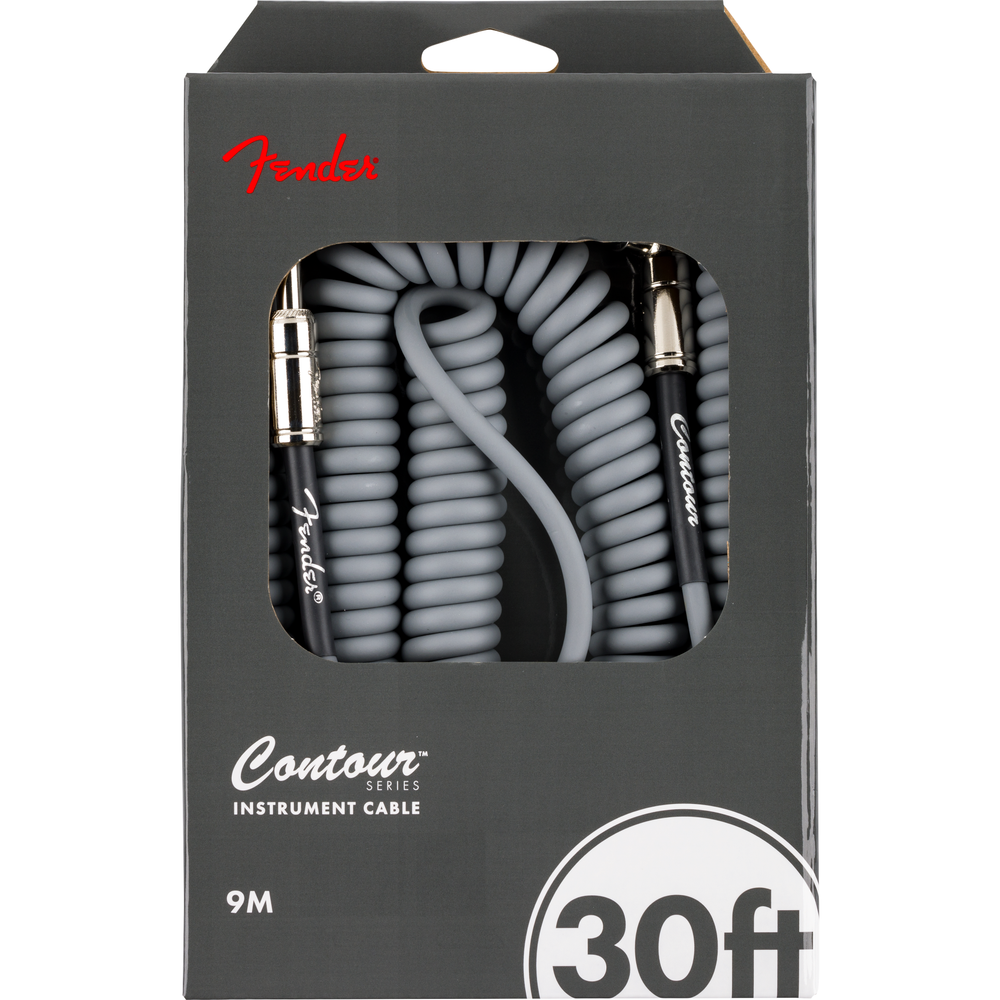 Fender Contour™ 30' Coiled Cable, Inca Silver