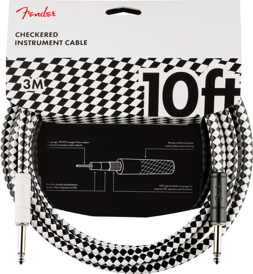 Fender Professional Series Instrument Cable - 10' Checkerboard