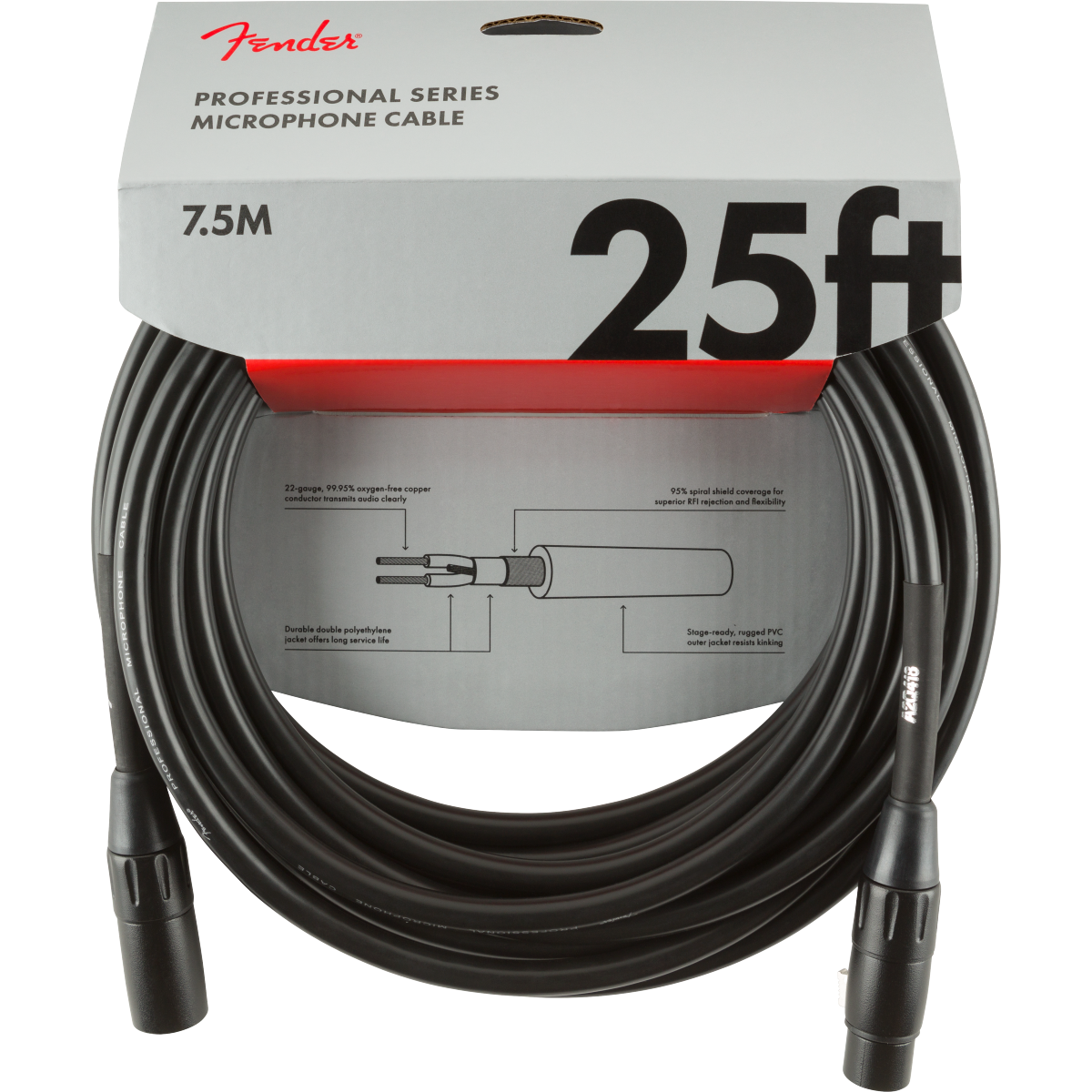 Fender Pro Microphone Cable XLR 25FT — Music Access