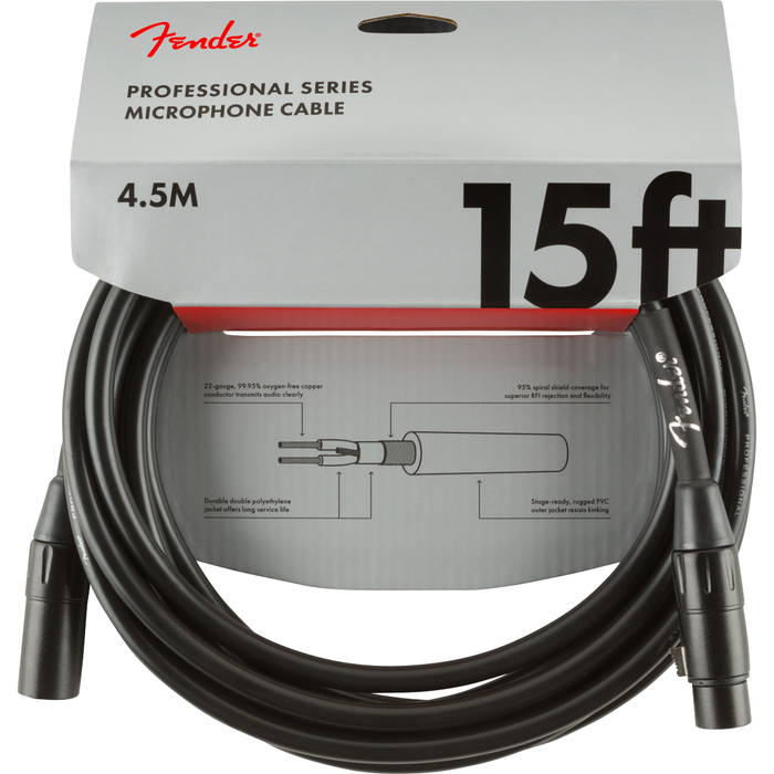 Fender Pro Microphone Cable XLR 15FT