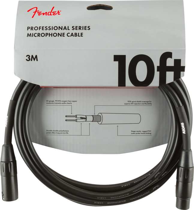 Fender Pro Microphone Cable XLR 10FT