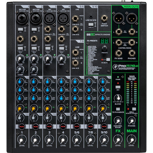 Mackie ProFX10v3 10-channel Mixer with USB and Effects
