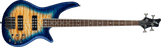 Jackson Series Spectra Bass JS3Q, Laurel Fingerboard, Amber Blue Burst