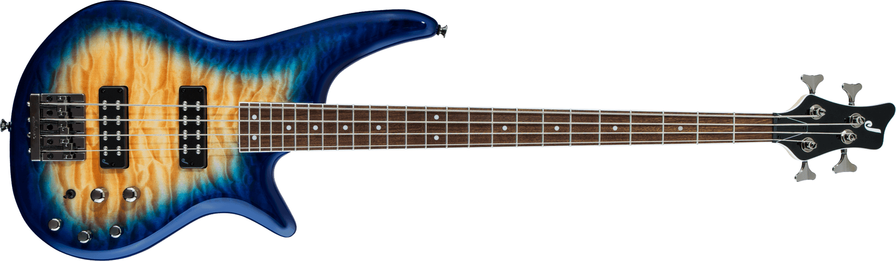 Jackson Series Spectra Bass JS3Q, Laurel Fingerboard, Amber Blue Burst