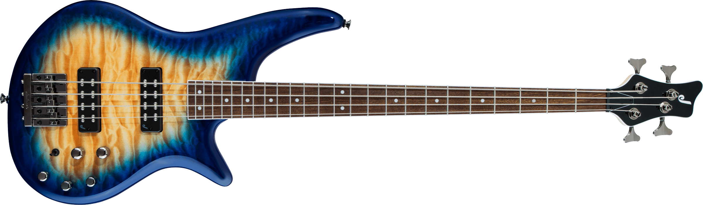 Jackson Series Spectra Bass JS3Q, Laurel Fingerboard, Amber Blue Burst