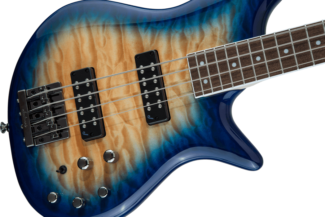 Jackson Series Spectra Bass JS3Q, Laurel Fingerboard, Amber Blue Burst