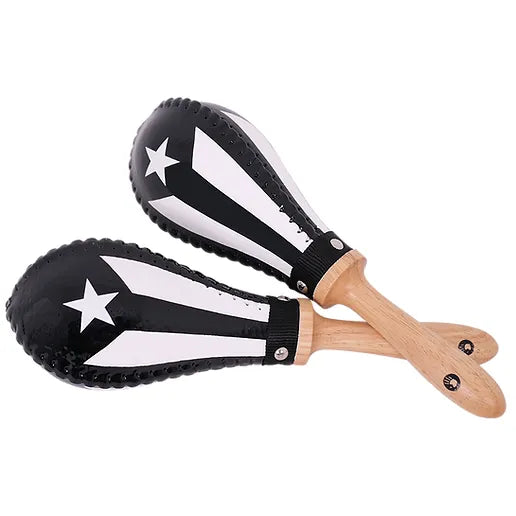 5d2 Professional Rawhide Maracas Large PR Flag Black