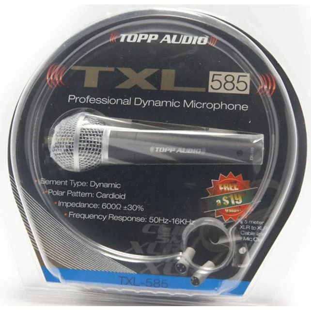 TOPP AUDIO Dynamic Mic Black