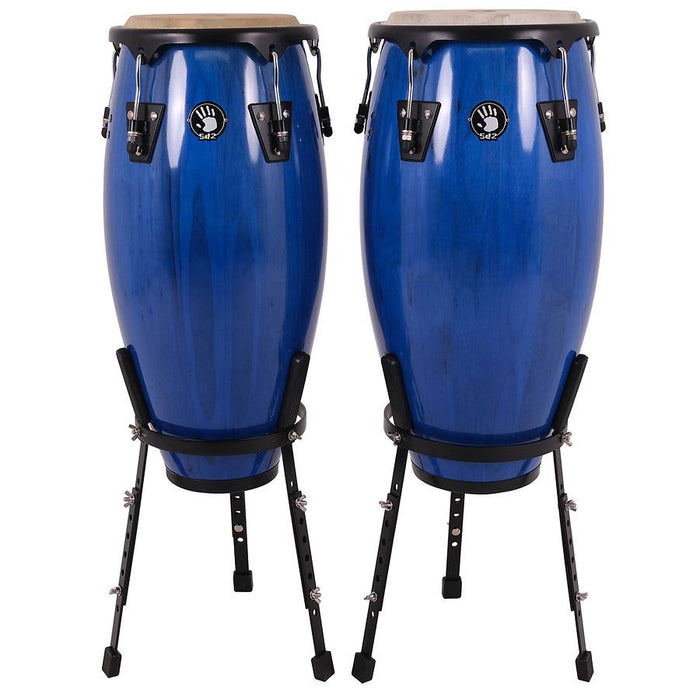 5d2 Percussion Congas 10" & 11" w/Basket Stand Blue (VAILABLE FOR PICKUP AT STORE) (Copy)