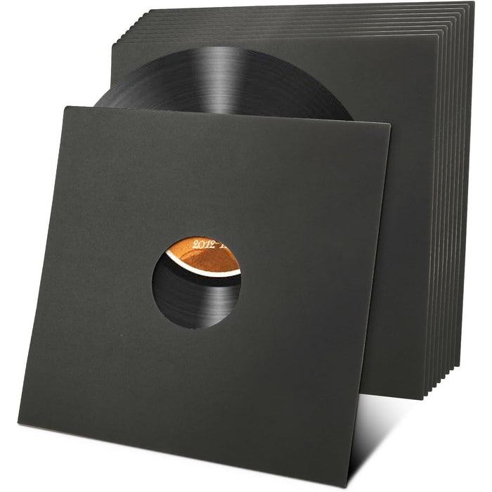 Vinyl Record Cardboard Jacket - Pack of 3 - Color Black