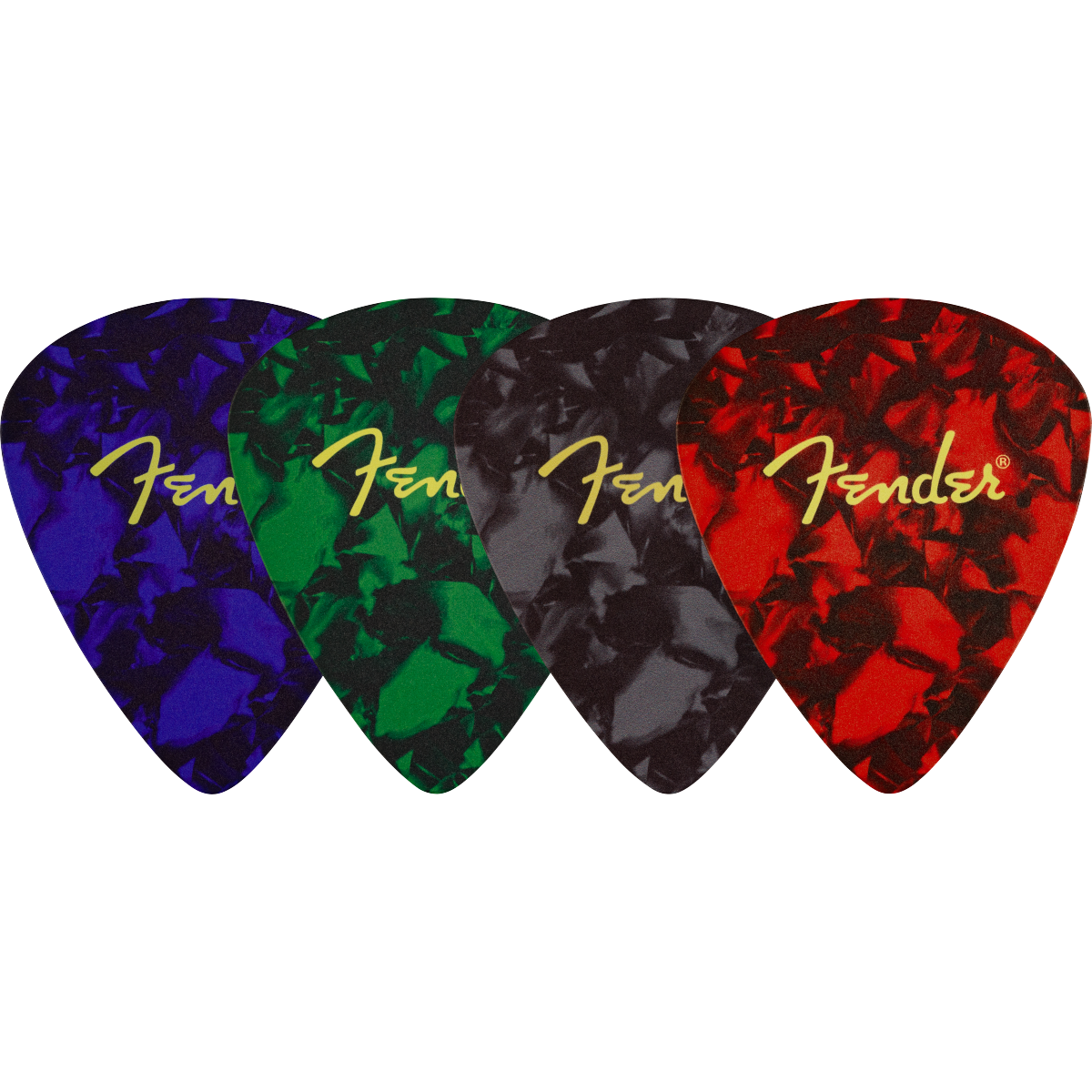 Fender® Pick Shape Logo Coasters, 4-Pack, Multi-Color — Music Access