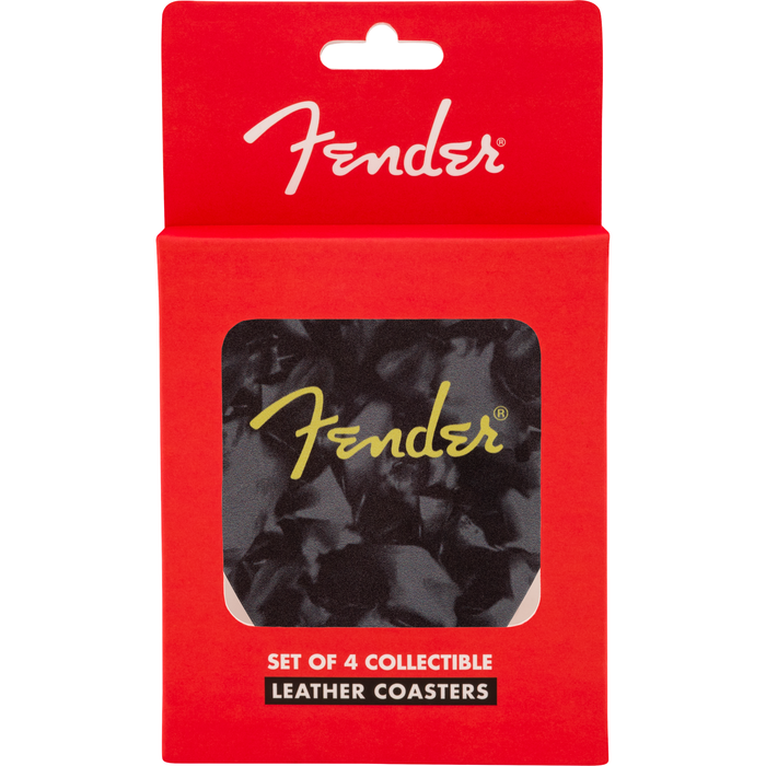 Fender® Pick Shape Logo Coasters, 4-Pack, Multi-Color