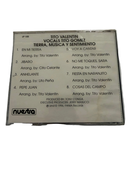 Tito Valentin Tierra Musica y Sentimiento "PRE-OWNED" Good Condition