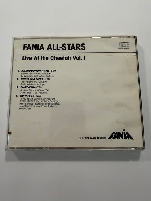 Fania All Stars Live at the Cheetah Vol 1 "PRE-OWNED" Good Condition