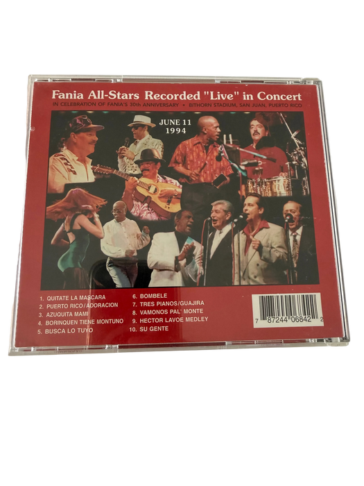 Fania All-Stars "Live" June 11, 1994 Puerto Rico "PRE-OWNED" Good Condition