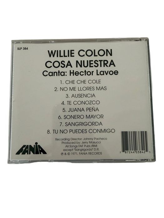 Willie Colon Canta Hector Lavoe Cosa Nuestra "PRE-OWNED" Good Condition