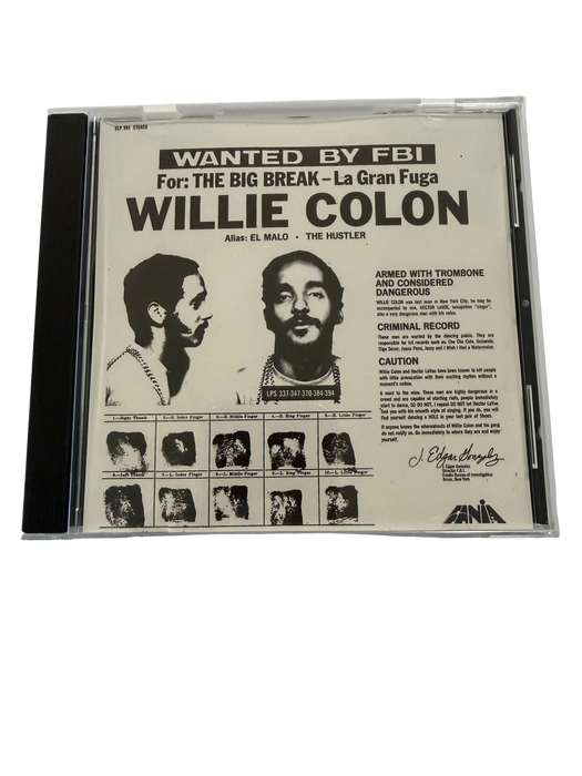 Willie Colon The Big Break - La Gran Fuga "PRE-OWNED" Good Condition